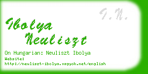 ibolya neuliszt business card